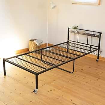 新品未使用箱不良　山善　パイプベッド コンセント付き BPB-9520E（BK） 新品未使用箱不良 山善 パイプベッド コンセント付き BPB-9520E